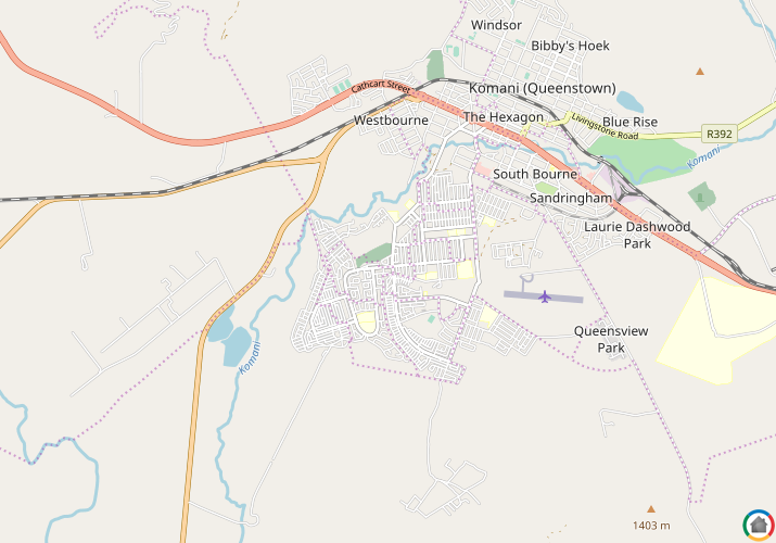 Map location of Mlungisi